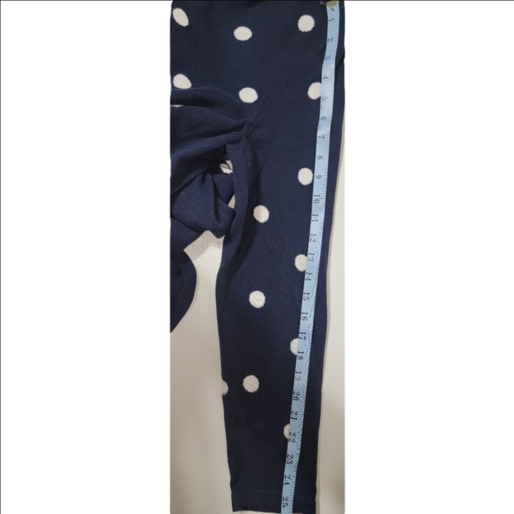 TOMMY HILFIGER Cotton Navy With White Polka Dots V-neck Sweater Size XL - Picture 8 of 9